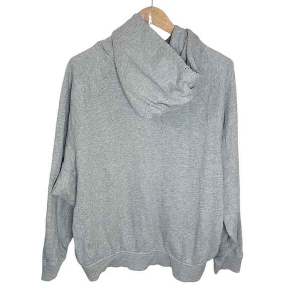 Madewell MWL Gray Terry Relaxed Raglan-sleeve Hoodie Sweatshirt - Picture 3 of 13